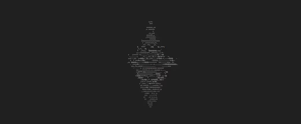 A wide rendering of Terraforms Hypercastle by Mathcastles. A horizontally-arrayed ASCII castle rendered fully onchain.